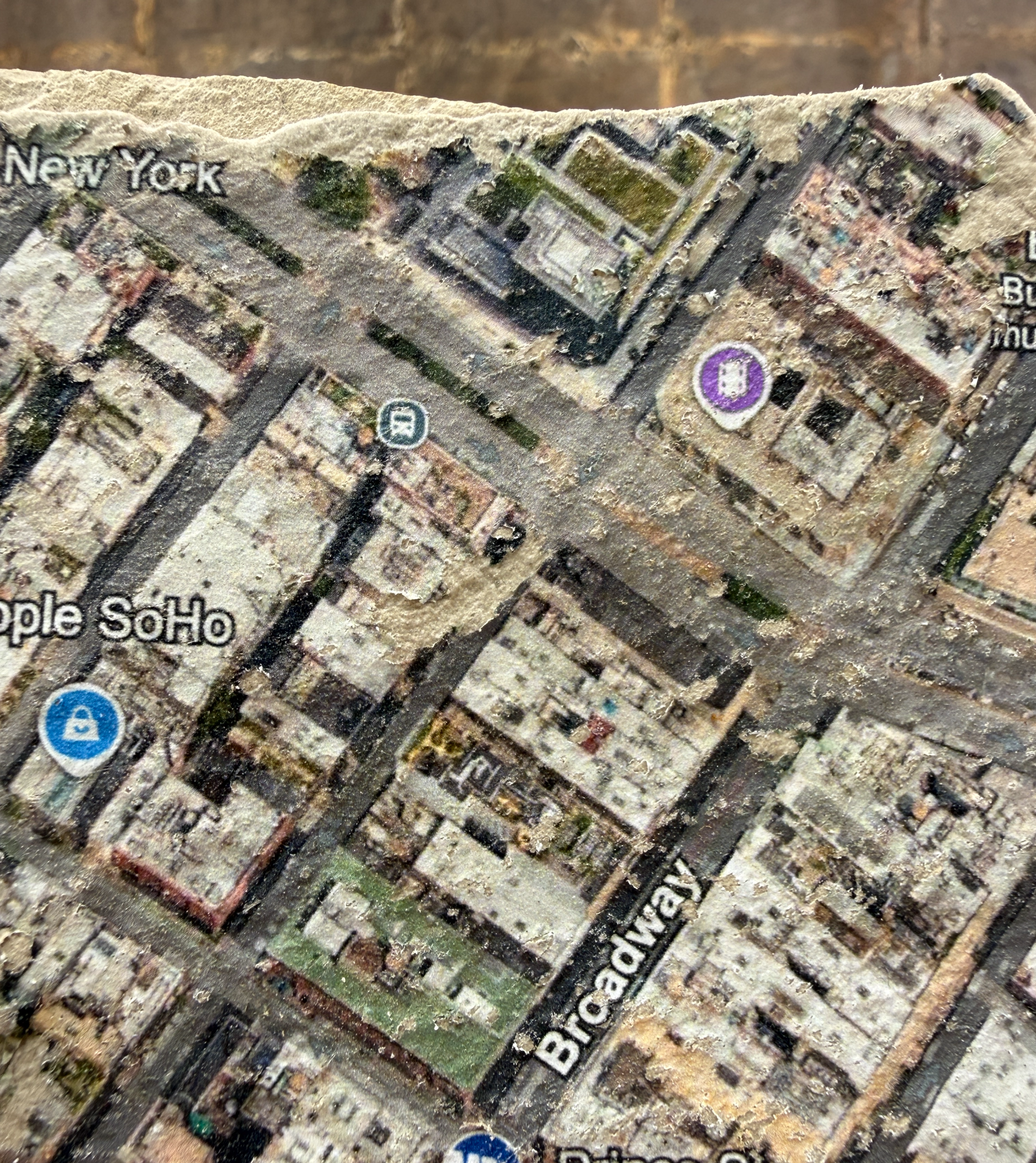 New York Google Map Rock