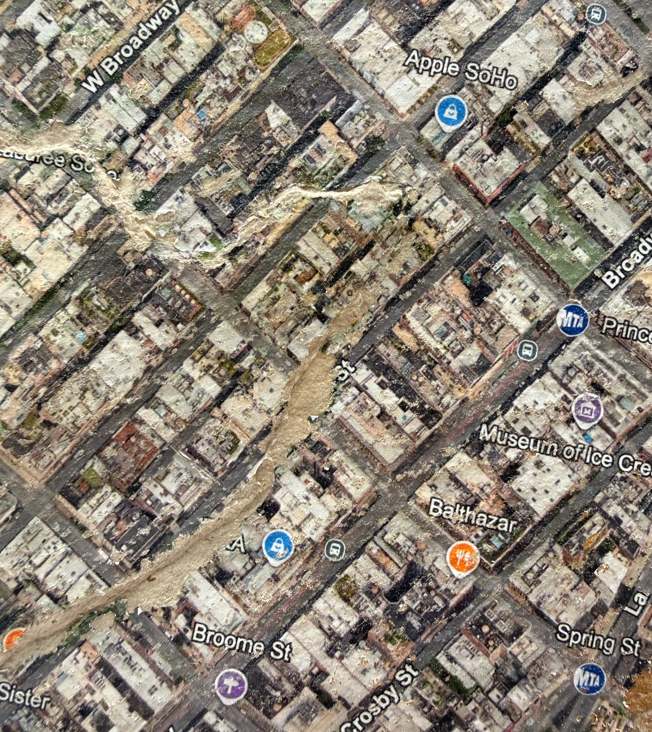 New York Google Map Rock