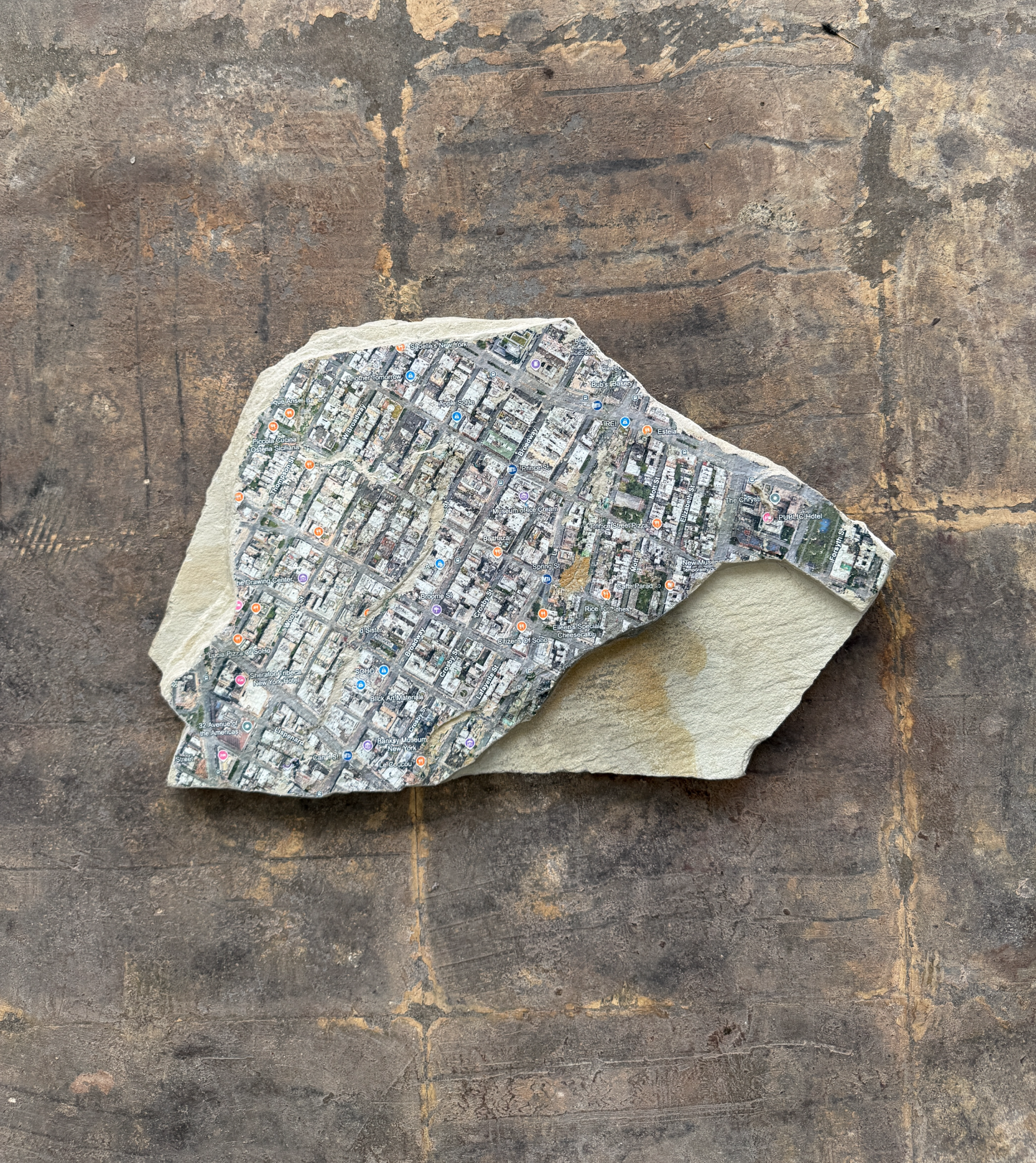 New York Google Map Rock